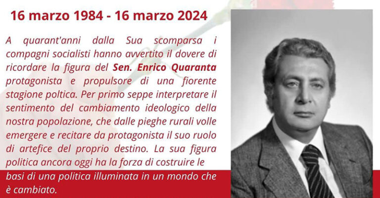 ENRICO QUARANTA 16 MARZO FB