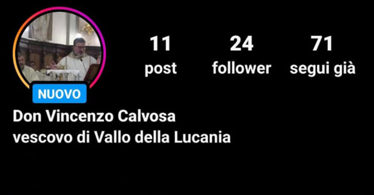 FALSO INSTAGRAM VESCOVO VALLO DELLA LUCANIA FB