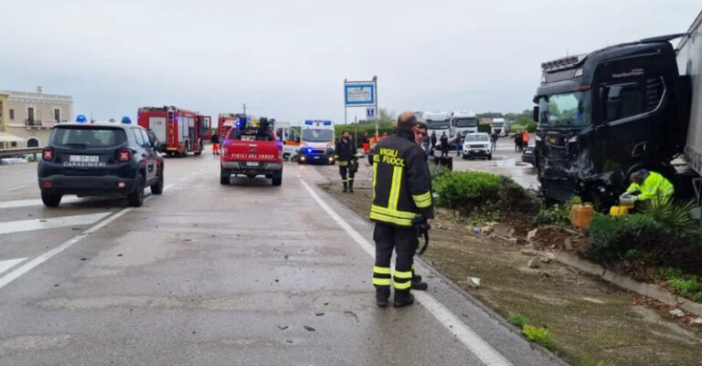 incidente San Basilio di Mottola tir buonabitacolo foto Antenna Sud fb