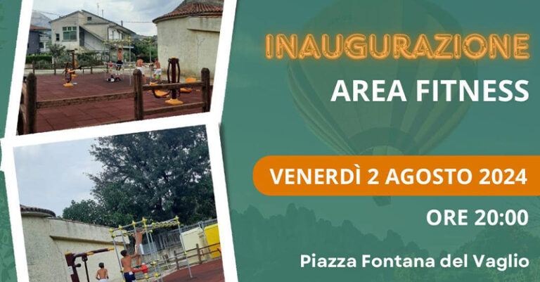 locandina inaugurazione area fitness