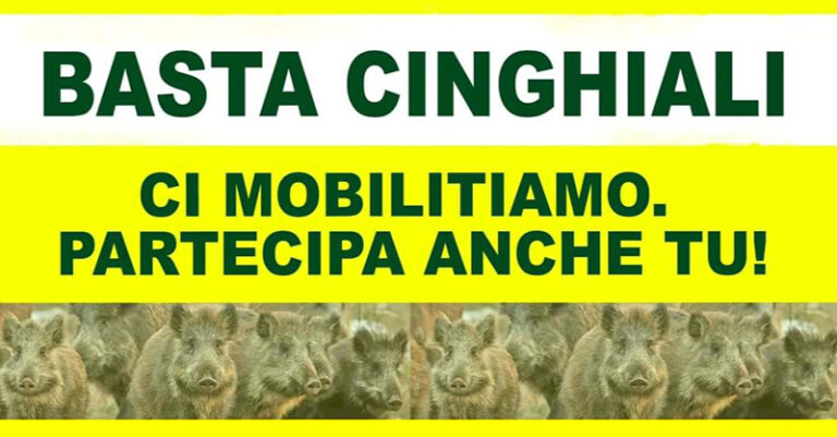 sit in cinghiali coldiretti FB