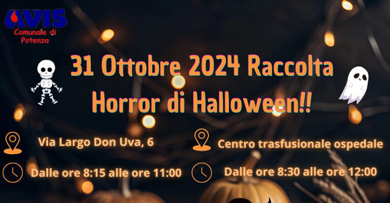 halloween raccolta sangue potenza