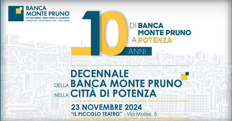 BANCA MONTE PRUNO 10 ANNI POTENZA