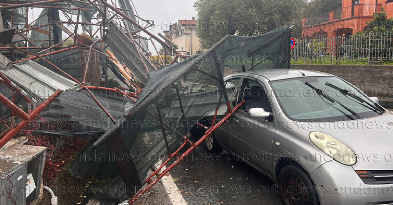 impalcatura su auto villammare 12 gennaio 25